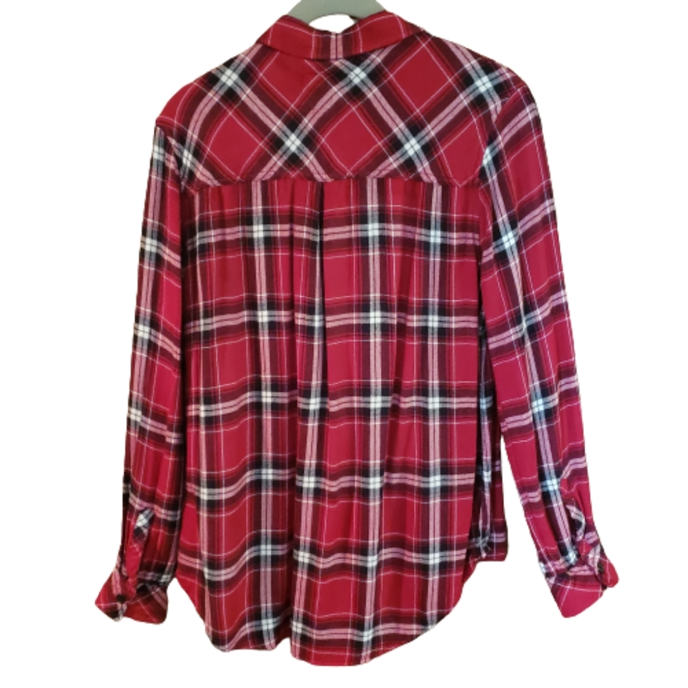 Rails Hunter Plaid Button Down Shirt Red Black Wh… - image 8